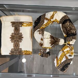 Wild Rag and Hair Tie Versace Inspired Print with Bag